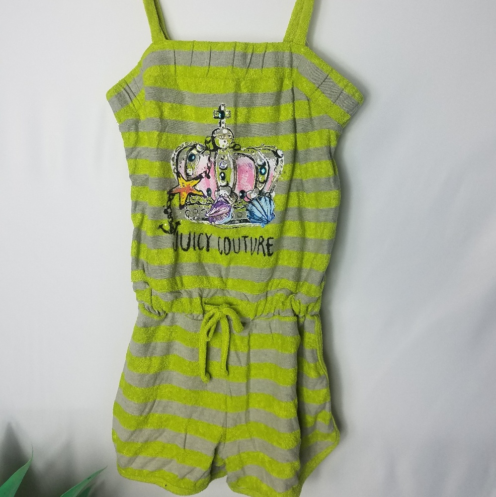 Juicy Couture striped Terry Girls Romper